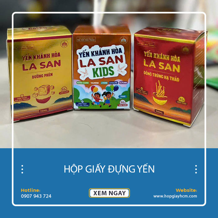 Hộp giấy đựng yến
